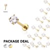 50PCS OF 316L SURGICAL STEEL PRONG SET PUSH IN THREADLESS LABRET SET 50PCS OF 316L SURGICAL STEEL PRONG SET PUSH IN THREADLESS LABRET SET